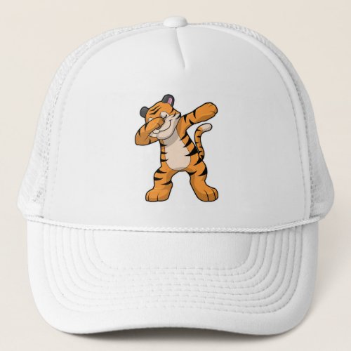 Tiger at Hip Hop Dance Dab Trucker Hat