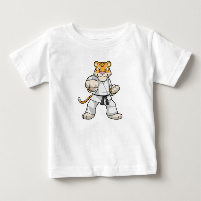Tiger at Martial arts Karate Baby T-Shirt (Front)