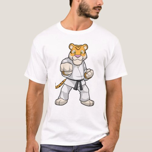 Tiger at Martial arts Karate T_Shirt