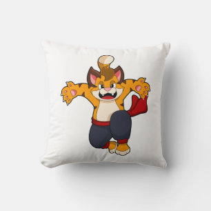 Tiger at Martial arts Karate Throw Pillow