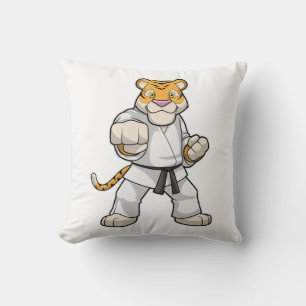 Tiger at Martial arts Karate Throw Pillow