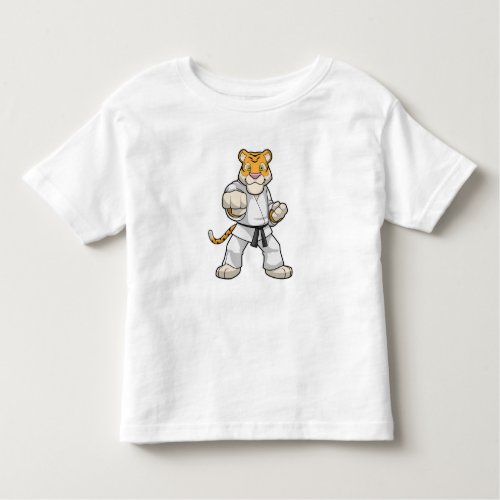 Tiger at Martial arts Karate Toddler T_shirt