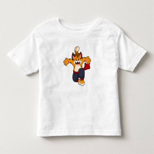 Tiger at Martial arts Karate Toddler T-shirt (Front)
