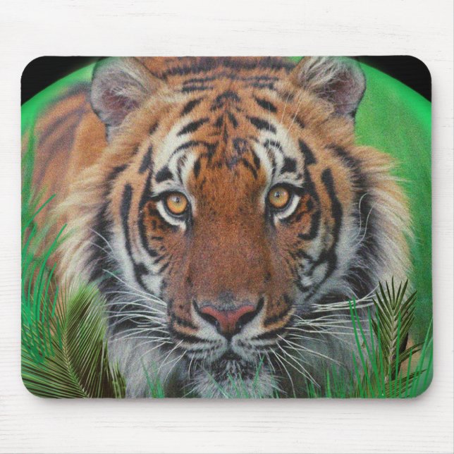 Tiger at night mouse pad (Front)