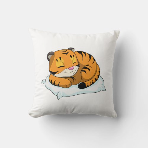 Tiger at Sleeping with Pillow