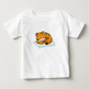 Tiger at Sleeping with Pillow Baby T-Shirt