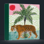 Tiger at Sunrise 3 Ring Binder<br><div class="desc">Tiger at Sunrise II by Melissa Wang. A tiger walks past a tropical tree as the sun moves across the sky. | 164403D</div>