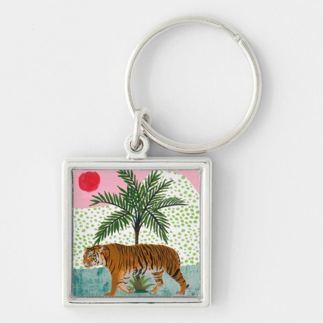 Tiger at Sunrise Keychain (Front)