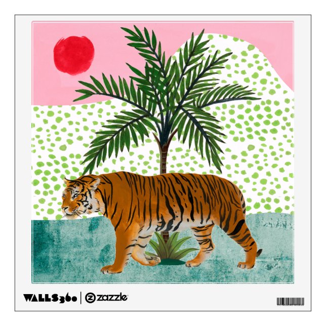 Tiger at Sunrise Wall Decal (Front)