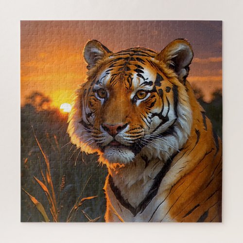 Tiger at Sunset Jigsaw Puzzle