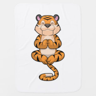 Tiger at Yoga Fitness Baby Blanket