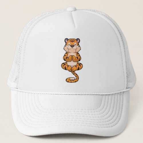 Tiger at Yoga Fitness Trucker Hat