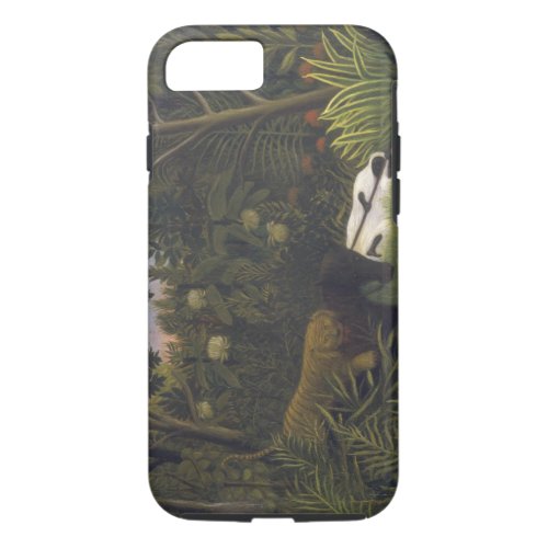 Tiger Attacking a Horse and a Sleeping Black Man  iPhone 87 Case