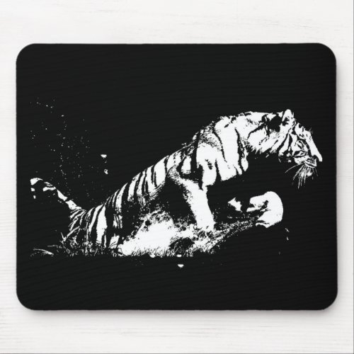 Tiger Attacking Mouse Pad