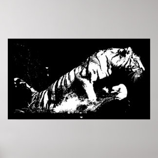 Tiger Attacking Poster Print Tiger Attacking Poster Print