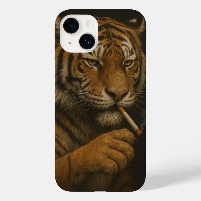Tiger Attitude Cool Wild Phone Case" Case-Mate iPhone Case (Back)