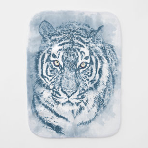 tiger baby burp cloth