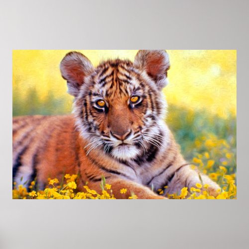 Tiger Baby Cub Poster