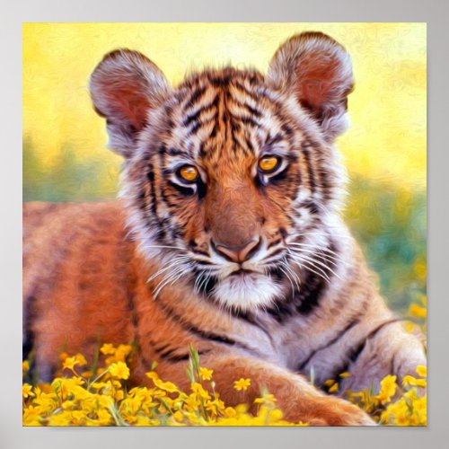 Tiger Baby Cub Poster