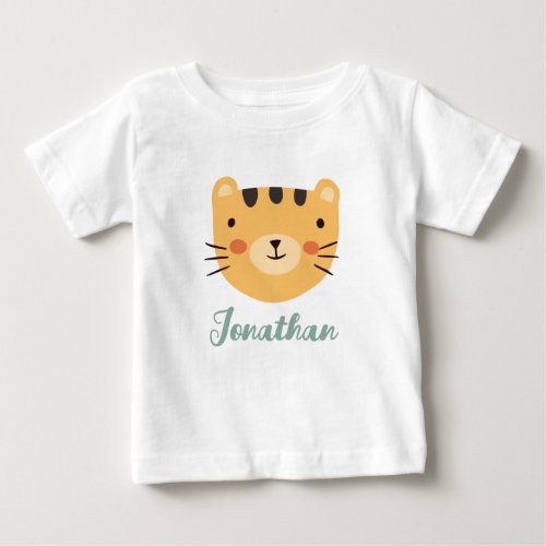 Tiger Baby Cute Custom Name  Baby T_Shirt