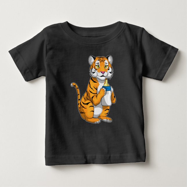 Tiger Baby Milk bottle Baby T-Shirt (Front)