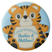 Tiger Baby Shower Blue Chocolate Covered Oreo