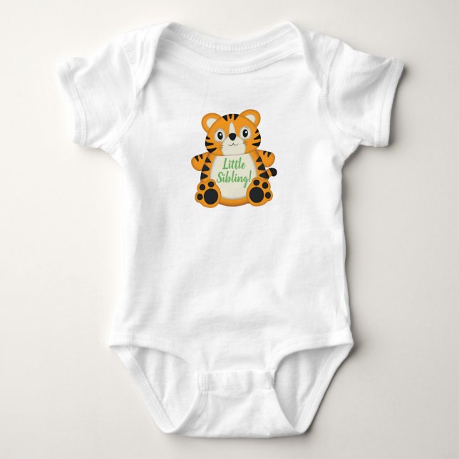 Tiger Baby Shower Green Bodysuit (Front)