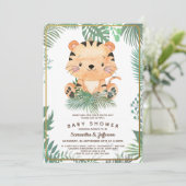 Tiger Baby Shower invitations (Standing Front)