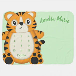 Tiger Baby Shower Safari Baby Blanket
