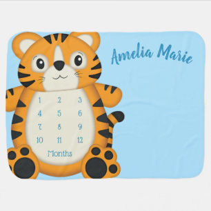 Tiger Baby Shower Safari Baby Blanket