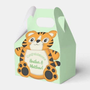 Tiger Baby Shower Safari Favor Boxes
