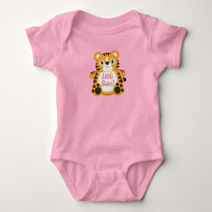Tiger Baby Shower Safari Pink Girl Baby Bodysuit