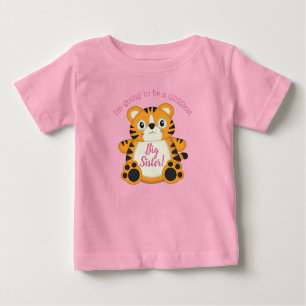 Tiger Baby Shower Safari Pink Girl Baby T-Shirt