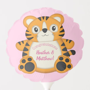 Tiger Baby Shower Safari Pink Girl Balloon