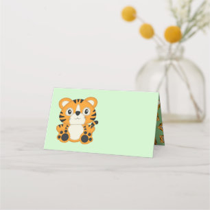 Tiger Baby Shower Safari Place Card