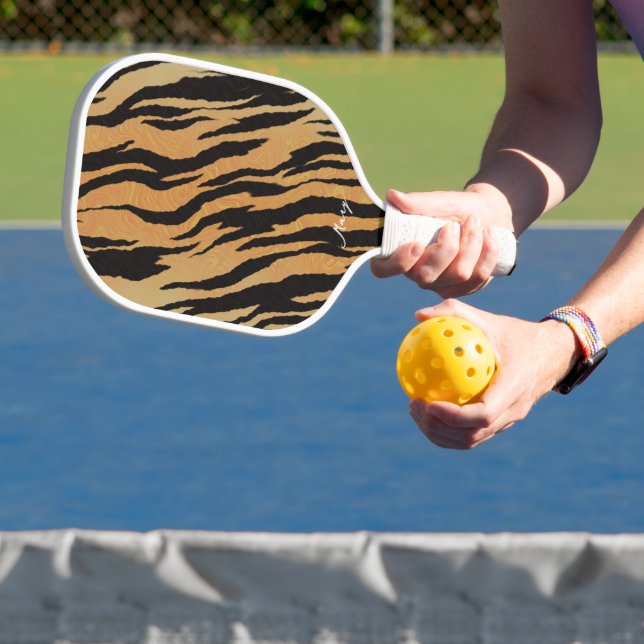 Tiger Background Personalized Pickleball Paddle (Insitu)