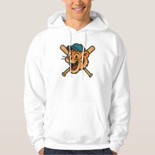 Tiger Baseball Sports Mom Dad Gifts Funny Graphic Hoodie