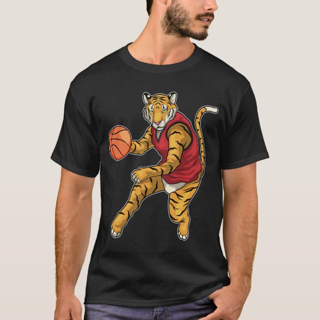 Tiger Basketball player Basketball T-Shirt (Front)