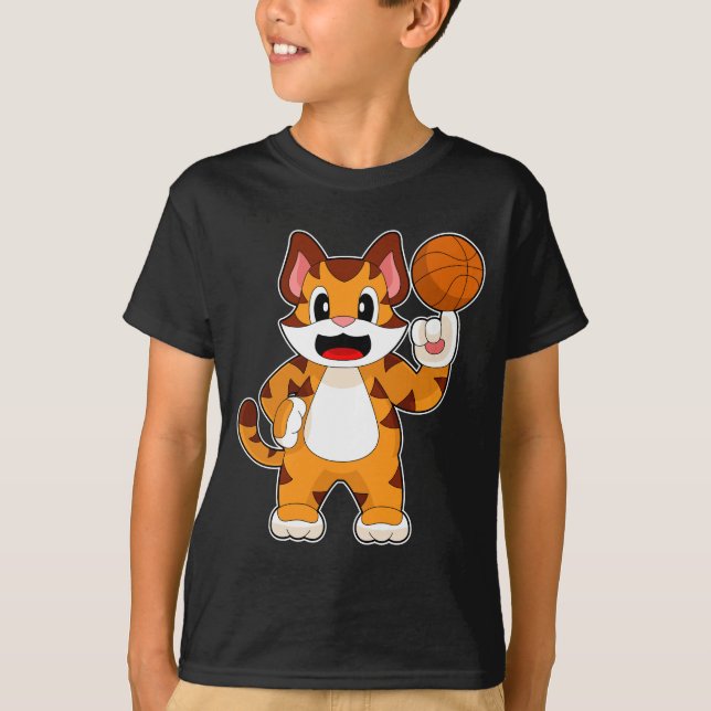 Tiger Basketball player Basketball T-Shirt (Front)