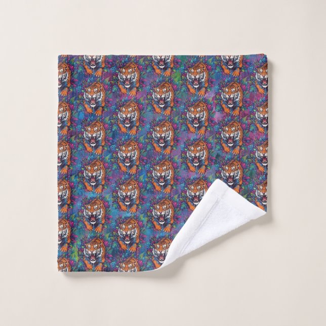 Tiger Bath Towel Set (Wash Cloth)