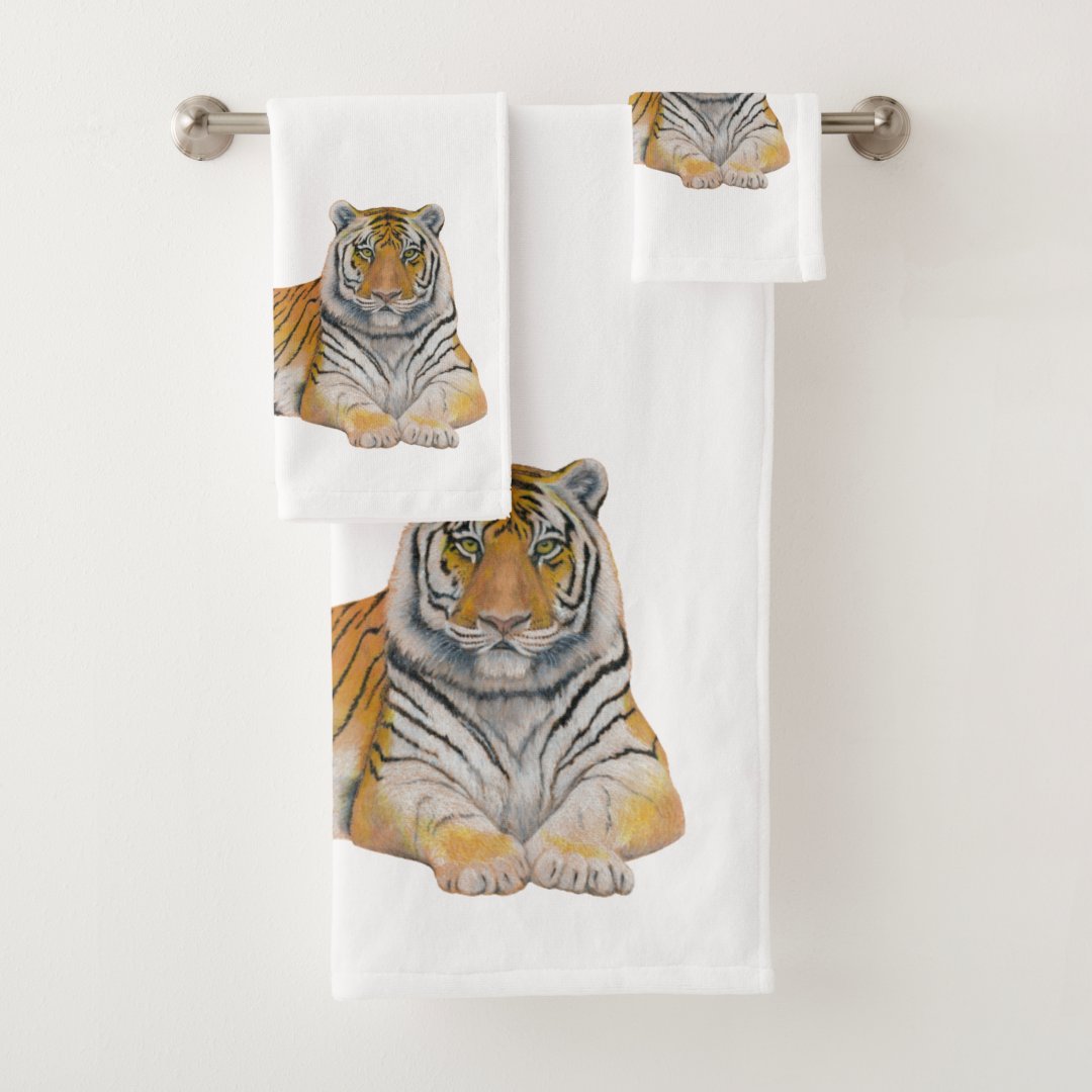 Tiger Bath Towel Set | Zazzle