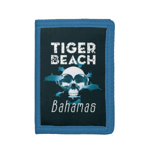 Tiger Beach Bahamas Shark Diving Tri-fold Wallet