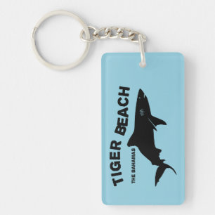 Tiger Beach - The Bahamas   Diving With Sharks Keychain