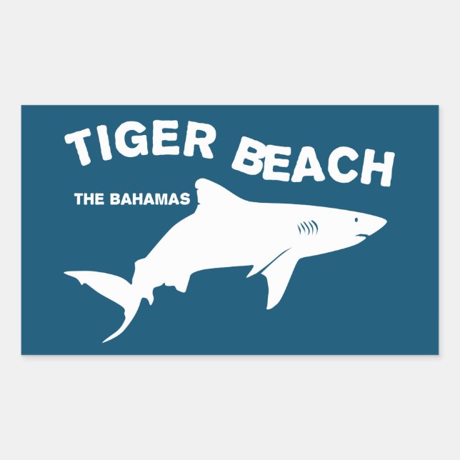 Tiger Beach - The Bahamas | Diving With Sharks Rectangular Sticker (Front)