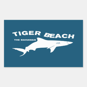 Tiger Beach - The Bahamas   Diving With Sharks Rectangular Sticker