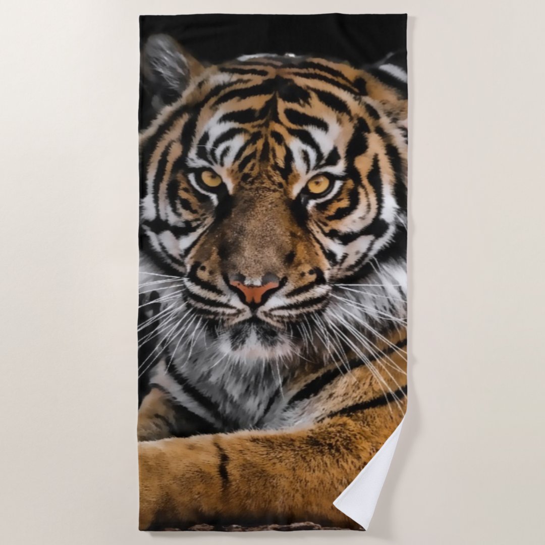 Tiger Beach Towel Zazzle