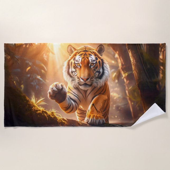 Tiger Beach Towel (Front)