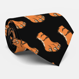 Tiger Bengal Paw Team Mascot Football Basketball Neck Tie