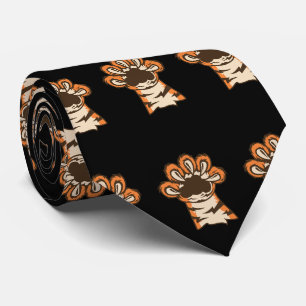 Tiger Bengal Paw Team Mascot Football Basketball Neck Tie