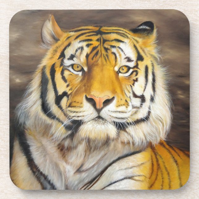 tiger  beverage coaster (Front)